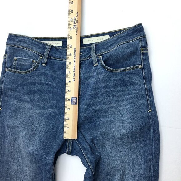 Pilcro & The Letterpress Jeans Women's Script Skinny Two Tone Legs size 30 - Picture 8 of 12